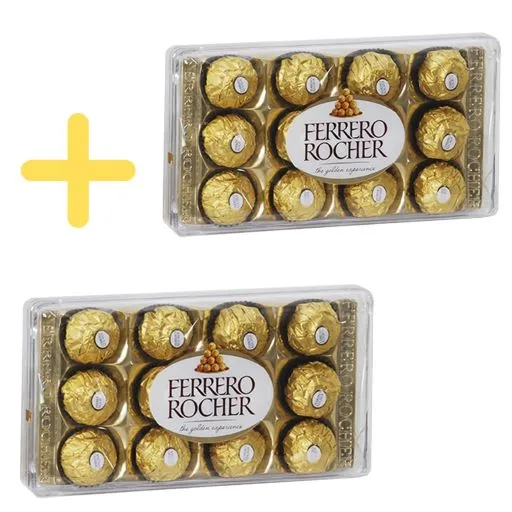 PROMO 2 CAJAS BOMBONES DE CHOCOLATE ROCHER x12